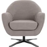 Home Affaire Drehsessel Stavre, Loungesessel mit Drehfunktion, in moderner Optik, mit elegantem Drehfuß braun