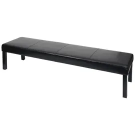 MCW Bank M37 Kunstleder 180x43x49 cm Schwarz Dunkle Beine