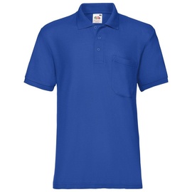 FRUIT OF THE LOOM 65/35 Pocket Polo-Shirt Herren Poloshirt Brusttasche NEU S - XXXL, royal, S