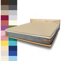 JONA SLEEP Topper-Bezug (80-90x200 cm) Beige, Topper Spannbettlaken Boxspringbett