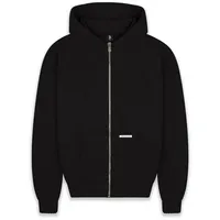 bazix republiq Super Heavy Blank Zip-Hoodie - Schwarz - XS