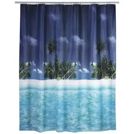Wenko Duschvorhang Palmenstrand 180 x 200 cm mehrfarbig