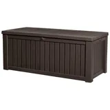 Keter Gartenbox Keter ROCKWOOD Gartenbox Aufbewahrungsbox braun 570 L, abschließbar braun