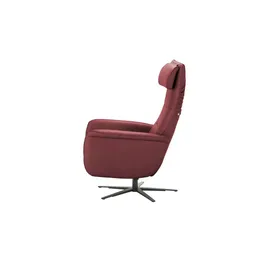 Hukla Relaxsessel Yuna Leder 78 x 88 x 82 cm Rot mit Relax-Funktion