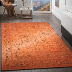 Kurzflorteppich TaraCarpet Rainbow Oriental moderner Orientteppich orange 120x170 cm