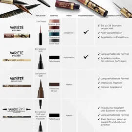 Eveline Cosmetics Eyeliner und Kajalstift 2in1