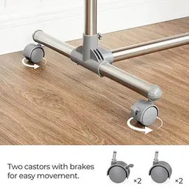 Songmics LLR401 Kleiderständer 101,0-166,0 x 113,0-180,0 grau