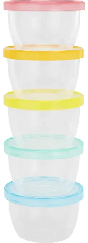 Badabulle Maxi Fun Colors Schüssel mit Deckel 5x250 ml