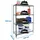 Proregal Schwerlastregal Mid Metal Shark HxBxT 150 x 110 x 40 cm Fachlast 200 kg Anthrazit-Weiß