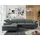 MKS Meble Ecksofa Sofa Grau, Wohnlandschaft L-Form mit Schlaffunktion und Bettkasten, Schlafsofa mit Bettkasten, Sofa mit Einstellbare Kopfstützen, Peter L ... - Dunkelgrau