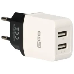 2Go Netz-Ladegerät USB Duo weiß Max 2,1A Strom Verteilung