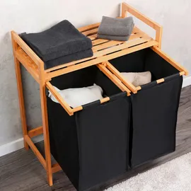 KESPER Wäschesammler, natur Polyester, B/H/L: ca. 33x73x64 cm, | natur, schwarz