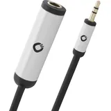 Oehlbach Klinke Audio Adapterkabel [1x Klinkenbuchse 6.35 mm - 1x Klinkenstecker 3.5 mm 15 cm Schwarz