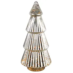 LED Tanne, antik silber H:38