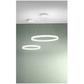 Fabas Luce Palau 1-flg. Ø60 cm Metall weiß