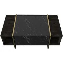 moebel17 Couchtisch Veyron Rebab Braun Dunkelgrau ( Marmor Optik )