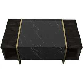 moebel17 Couchtisch Veyron Rebab Braun Dunkelgrau ( Marmor Optik )