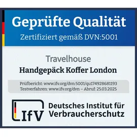 TRAVELHOUSE Reisekoffer Koffer-Set 2-tlg. schwarz/silber/grau/grün/gold/rot