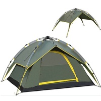 Drumm Zelte für 3 – 4 Personen, Campingzelt, Familienzelt, wasserdicht, Pop-Up-Zelt mit zwei Türen, zwei Etagen, tragbar, mit Tragetasche, für Camping Wandern