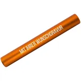 SNEG Staffelstab aus Aluminium mit Gravur – Farbe Orange – Geschenk zur Amtsübergabe, Motivation oder Abschied – personalisierbar mit Text & Motiv – 29,5 cm – inkl. Aufsteller (optional)