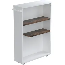 VCM Holz Badschrank Nischenregal Nilari 61 x 20 x 45 cm Braun/Weiß