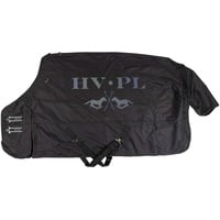 HV Polo Outdoor-Decke Paddockdecke Regendecke | 600 DEN wasserdicht atmungsaktiv | Komfort-Widerristschnitt | modifizierter Gehschlitz | doppelter T-Riegel-Frontverschluss (155, Black Print)