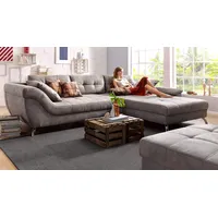 Ecksofa JOCKENHÖFER GRUPPE "San Francisco L-Form", braun (schlamm), B:358cm H:91cm T:119cm, Luxus-Microfaser ALCATOP (100% Polyester);Luxus-Microfaser in Antiklederoptik (100% Polyester);Zierkissen: (100% Baumwolle), Sofas, Ecksofa, mit eingearbeiteter Kaltschaummatte und Steppung, inklusive Kissen