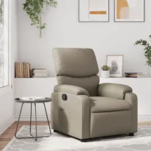 vidaXL Relaxsessel Modell 25 Kunstleder 99 x 99 x 99 cm Cappuccino-Braun mit verstellbarer Rückenlehne