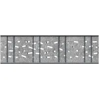 zaun|zu® Sichtschutzstreifen Design Vlies Criss Cross 260 x 60 cm Hellgrau