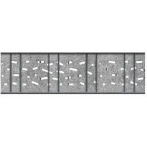 zaun|zu® Sichtschutzstreifen Design Vlies Criss Cross 260 x 60 cm Hellgrau