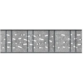 zaun|zu® Sichtschutzstreifen Design Vlies Criss Cross 260 x 60 cm Hellgrau