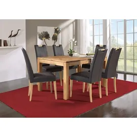 G + K Esstisch 140x90 cm - ausziehbar Wildeiche massiv - 140 x 90 ausziehbar