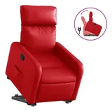 vidaXL Relaxsessel mit Aufstehhilfe Rot Kunstleder