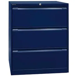 BISLEY DF3 Hängeregistraturschrank oxfordblau 3 Schubladen 80,0 x 62,2 x 101,6 cm