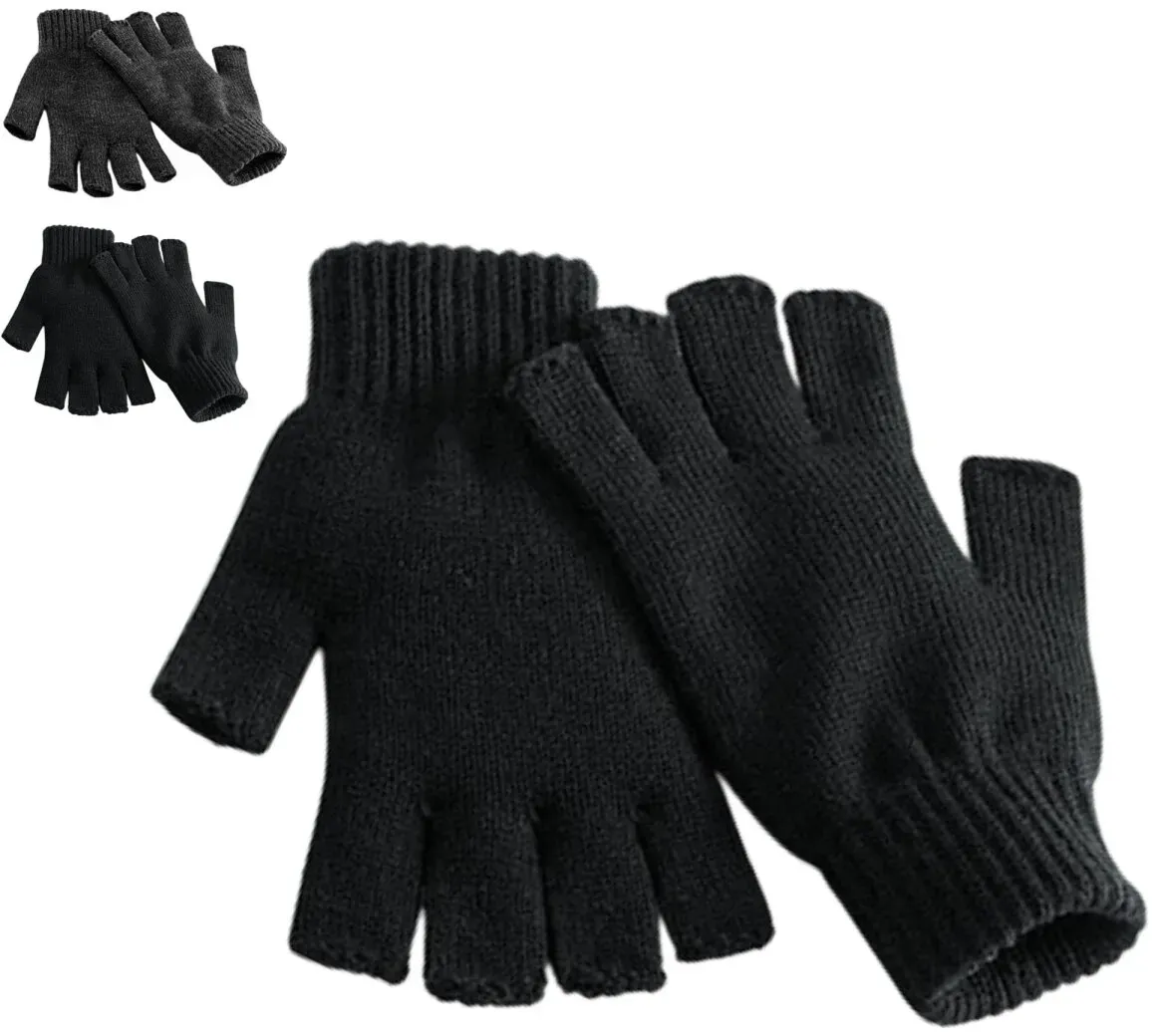 Beechfield - Strickhandschuhe mit halben Fingern