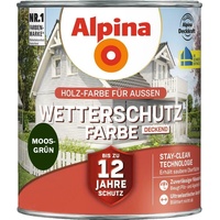 Alpina Wetterschutzfarbe 2,5 Liter seidenglänzend MOOSGRÜN