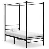 vidaXL Himmelbett Schwarz Metall 100x200 cm