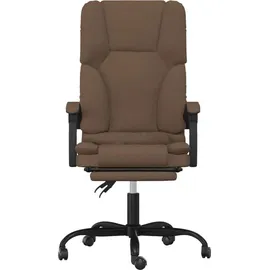 vidaXL Bürostuhl mit Massagefunktion Stoff Braun
