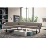 exxpo - sofa fashion Eckbank »Americano«, mit Keder und Metallfüßen, Bezug in verschiedenen Qualitäten, bunt