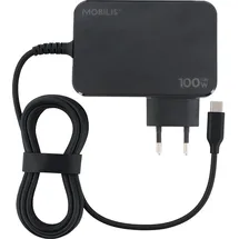 Mobilis Energia Charger 100W USB-C GaN Netzteil Laptop-Tablet 1,8m Kabel Schwarz