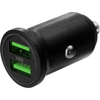 Deltaco USB car charger 2x USB-A 18 W fast
