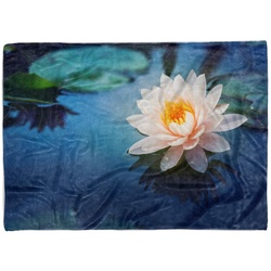 Sinus Art Handtücher Handtuch Strandhandtuch Saunatuch Kuscheldecke mit Fotomotiv Lotus Blume Blüte (1-St), Handtuch 70 cm x 140 cm