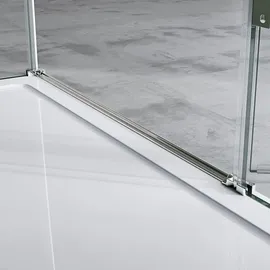 mai & mai Duschkabine 90x100cm Eckeinstieg Eckdusche Duschabtrennung 6mm ESG Sicherheitsglas inkl. NANO-Beschichtung R04k