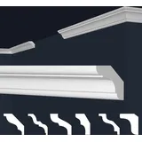 Marbet Design Stuckleisten XPS Styropor weiß - Deckenleisten Deckenstuck Leisten E-Leisten - (50 Meter / 25 Leisten E-23)
