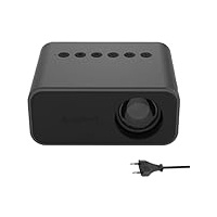 Mini Beamer, Mini Pokect Projector 1080P Filmprojektor mit Fernbedienung für Smartphone Tablet Laptop, Heimkino