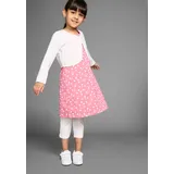 Kidsworld Bolero, Kleid & Leggings in pink / weiß), | Gr.: 140/146