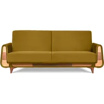 konsimo® Schlafcouch 3-Sitzer Gelb