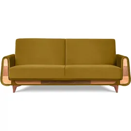 konsimo® Schlafcouch 3-Sitzer Gelb