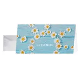 Sigel 10er-Pack Gutscheinkarten mit Umschlägen, »Daisy« DIN lang, blau, 22x11 cm