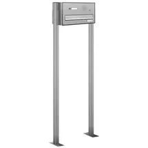 AL Briefkastensysteme Durchwurfbriefkasten Premium Edelstahl Silber